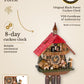 Happy hiker and Bello 8-day cuckoo clock with music – VDS certified | Montag Steins & Clocks