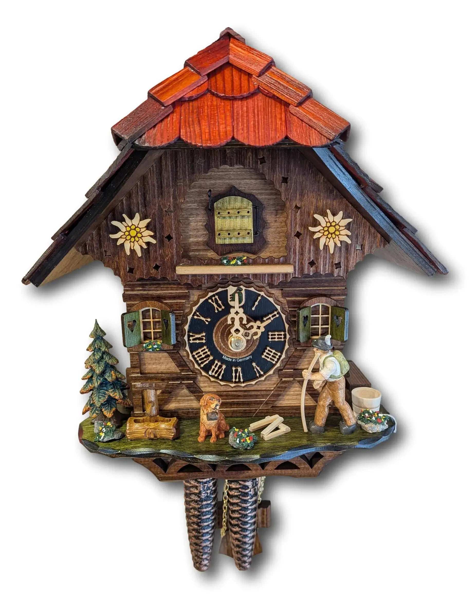 Hiker with dog - one day cuckoo clock Hoenes