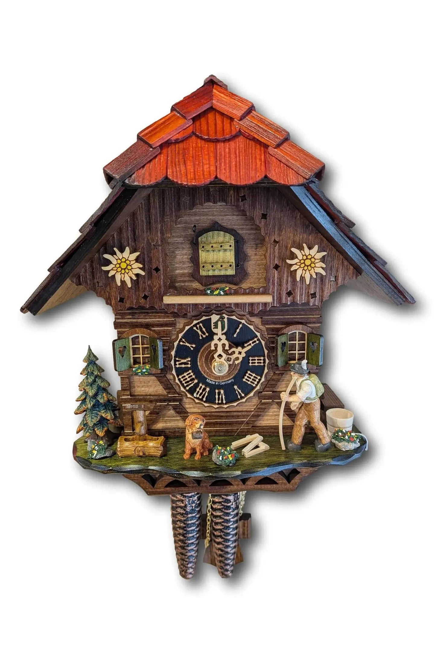 Hiker with dog - one day cuckoo clock Hoenes