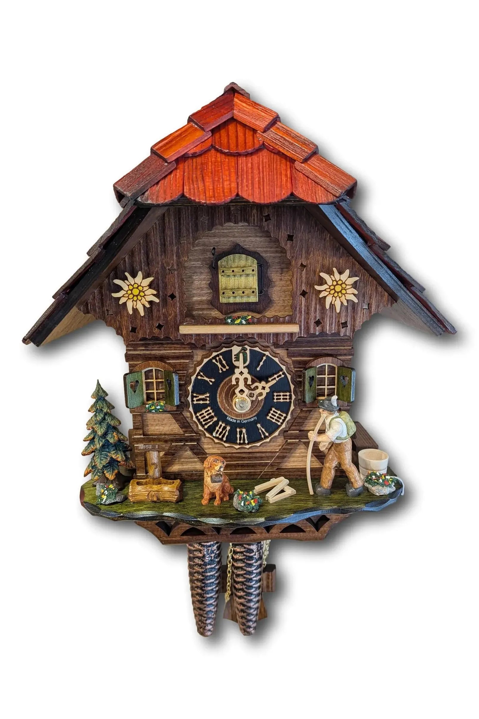 Hiker with dog - one day cuckoo clock Hoenes