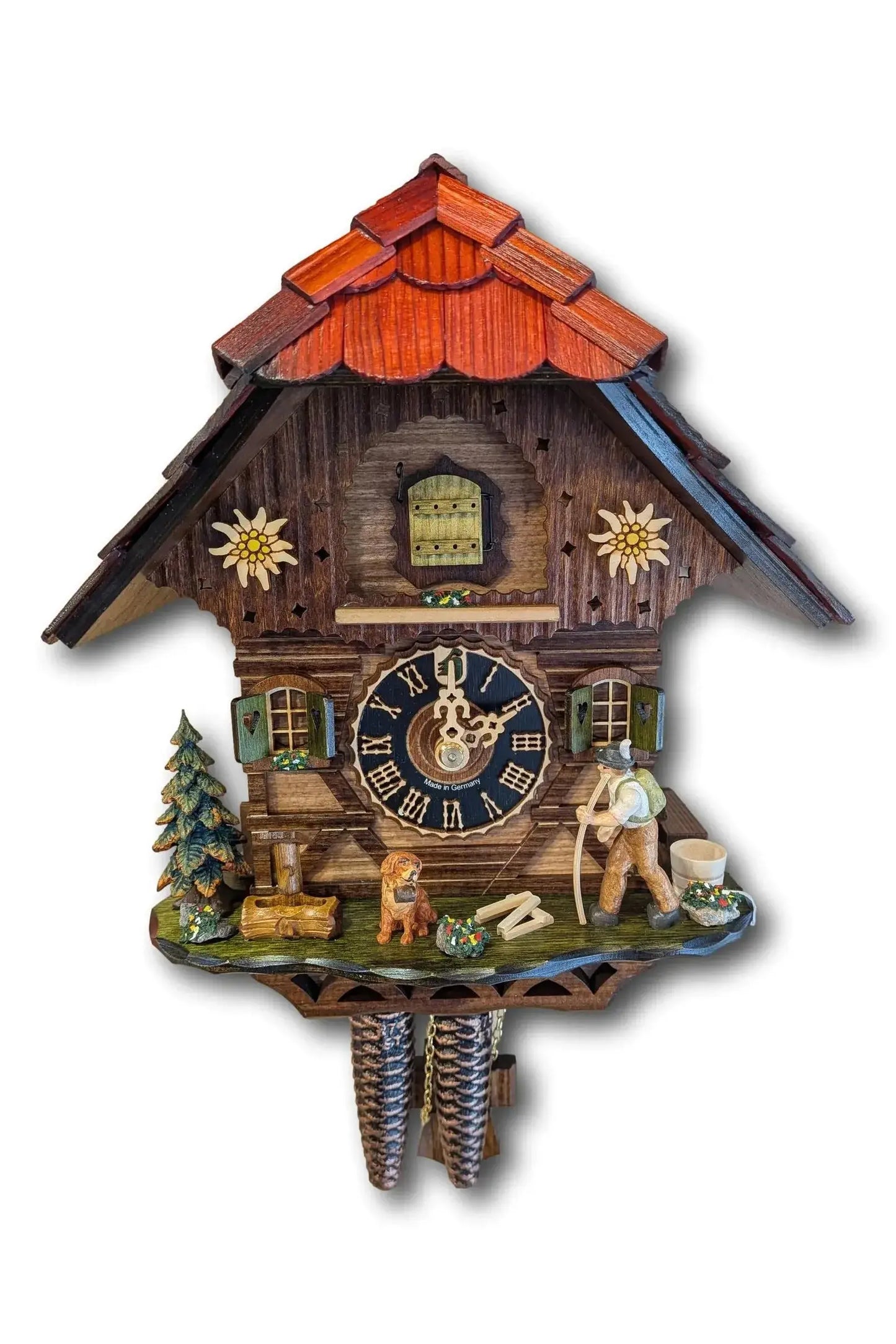 Hiker with dog - one day cuckoo clock Hoenes
