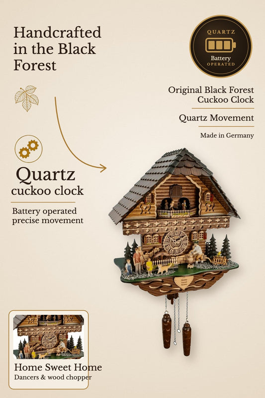 Home Sweet Home Black Forest quartz cuckoo clock | Montag Steins & Clocks