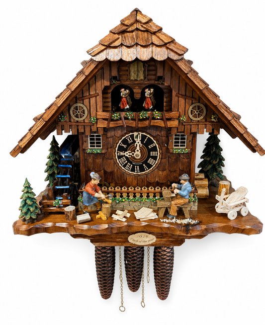 Hönes Clock of the Year 2026 – 8 Day Musical Cuckoo Clock – Handmade in Germany – Solid Wood Figures Hoenes