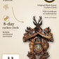 Hunting piece hand-carved 8-day cuckoo clock with music – VDS certified | Montag Steins & Clocks