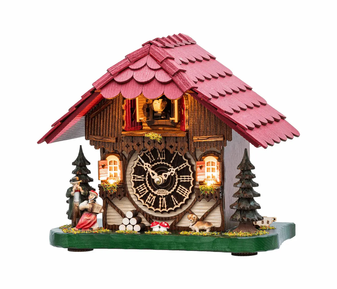 KuckuShine Quartz cuckoo clock with Couple Trenkle