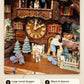 Large wood chopper moving with the cuckoo, music and dancers | Montag Steins & Clocks