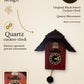Modern Black Forest quartz cuckoo clock red and black with shingled roof | Montag Steins & Clocks