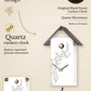 Modern quartz cuckoo clock with white deer motif and grey roof