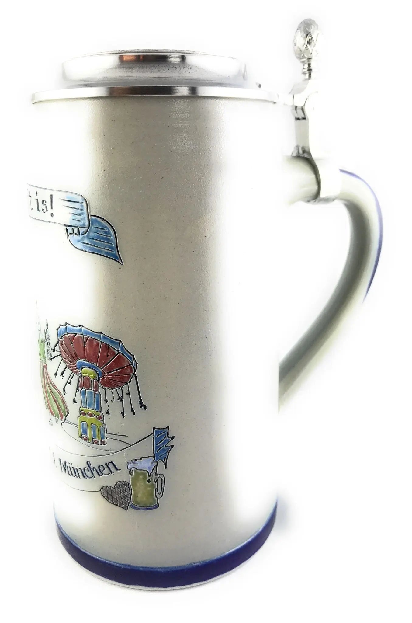 Oktoberfest 2018 salt-glazed 1 liter beer mug Montag Steins & Clocks