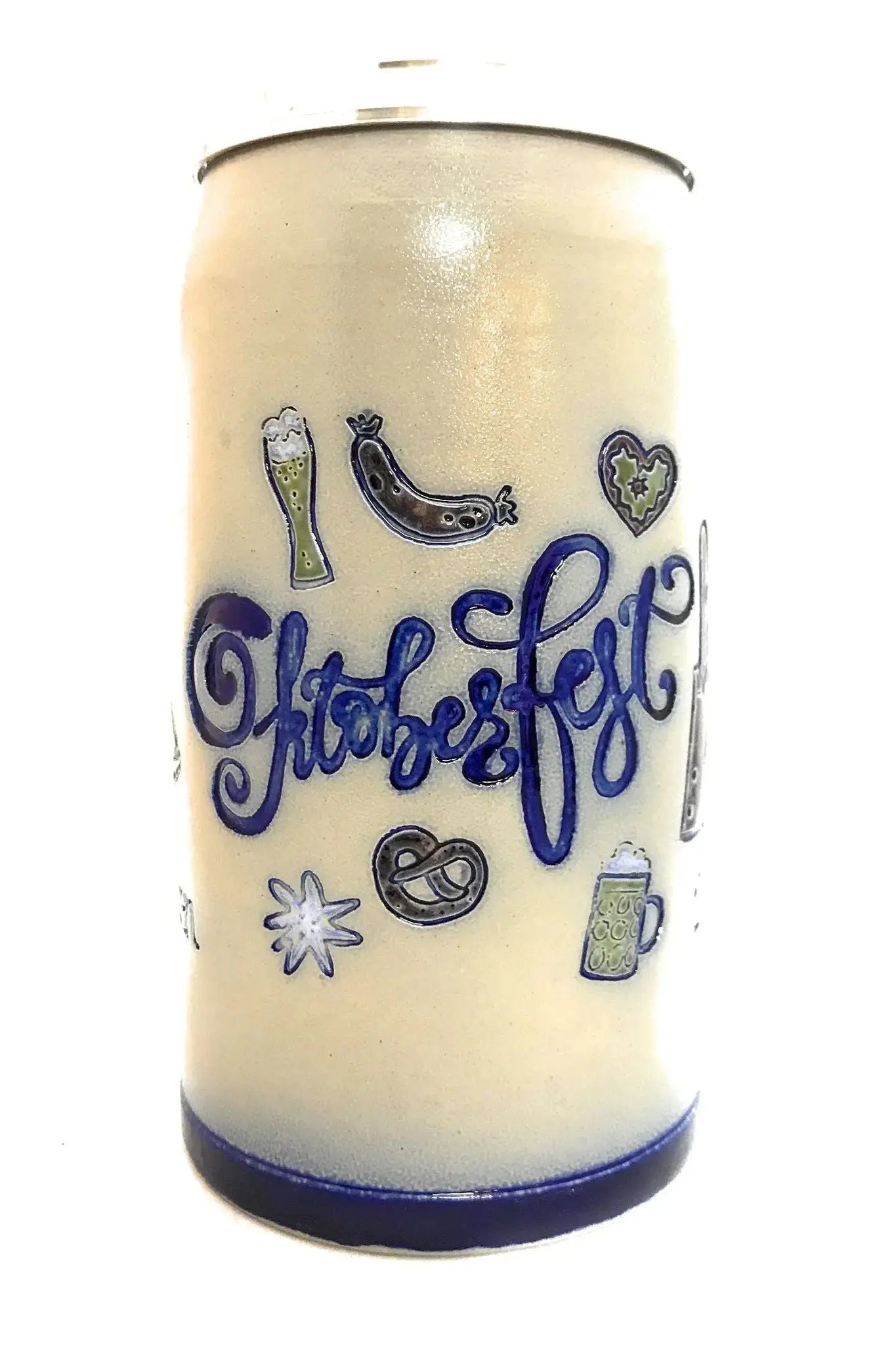 Oktoberfest 2019 salt-glazed 1 liter beer mug Montag Steins & Clocks