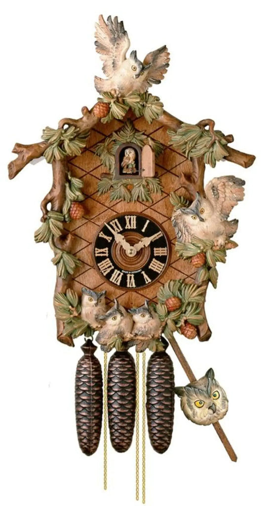 Owl clock limited 8 day clock with music Hoenes