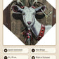 Quartz clock goat – battery-operated, 35 × 35 cm | Montag Steins & Clocks
