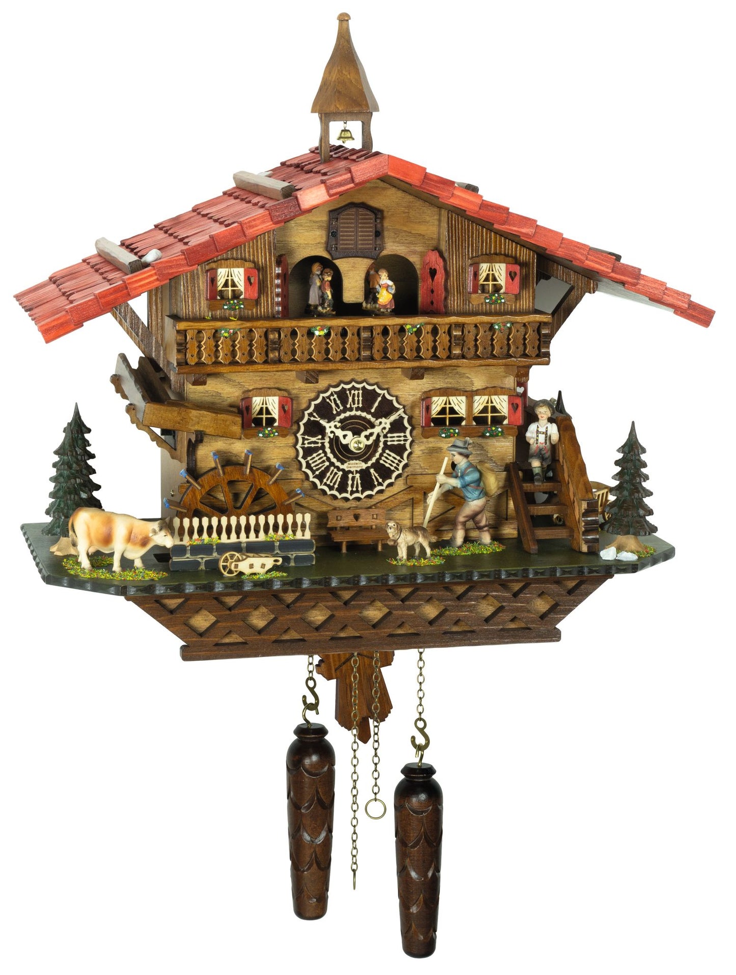 Quartz clock Wanderer, with music and dancers Trenkle