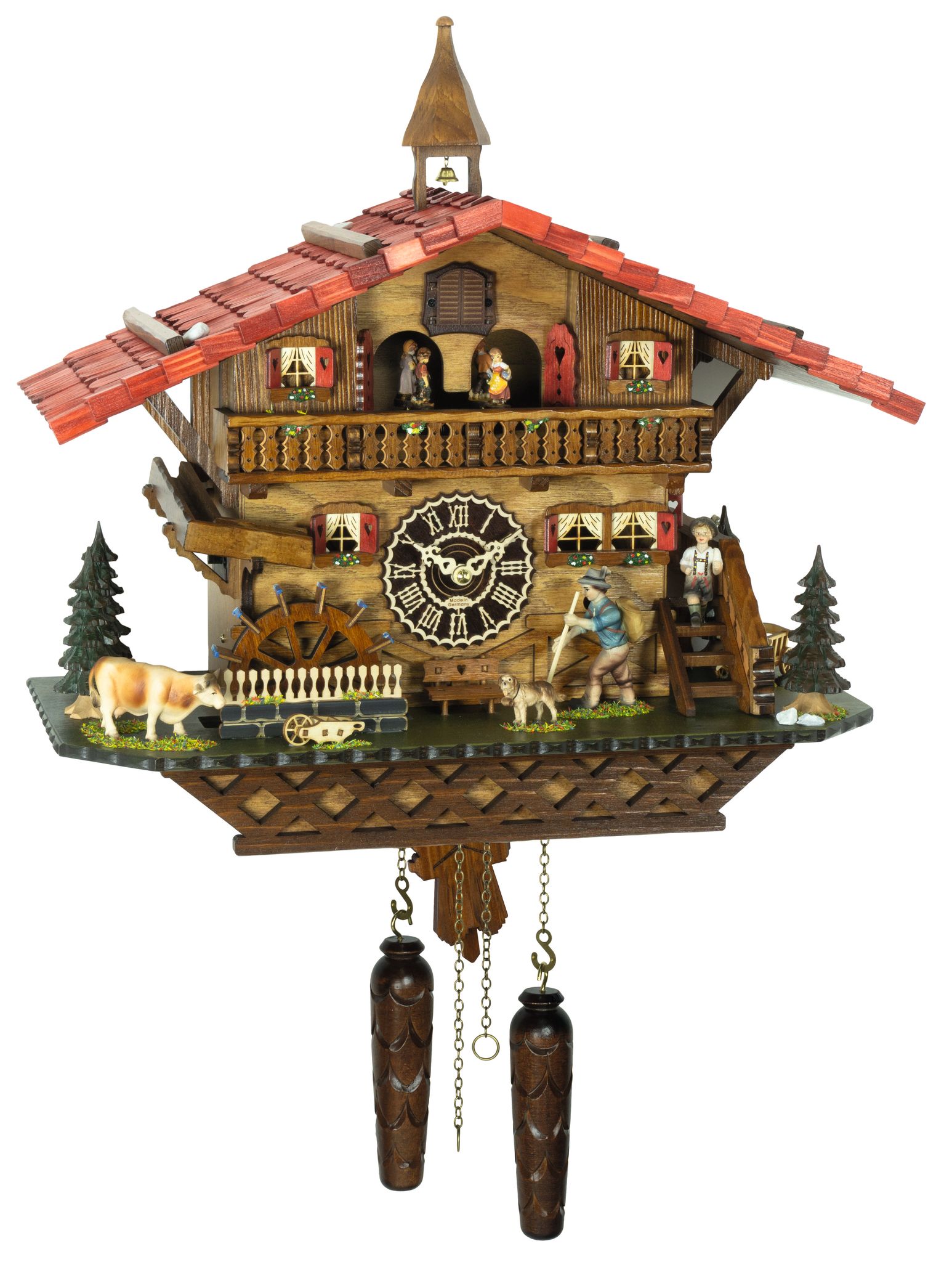 Quartz clock Wanderer, with music and dancers Trenkle