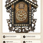 Station clock quartz – light sensor, 34 × 24 cm | Montag Steins & Clocks