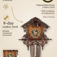 Railroad cottage with shingled roof and 2 birds, 8 day cuckoo clock – VDS certified | Montag Steins & Clocks