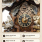 Snow owls – hand-carved owls and dial detail | Montag Steins & Clocks