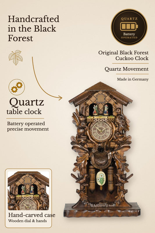 Trenkle quartz table clock 386QMT dark | Montag Steins & Clocks
