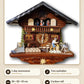 Wood chopper with dog – 1-day, Edelweiss & Happy Hiker, 33 × 32 × 19 cm | Montag Steins & Clocks