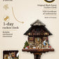 Woodchopper 1 day cuckoo clock with grey roof – hand-carved, VDS certified | Montag Steins & Clocks