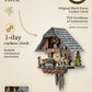 Wooden sawyer with Black Forest house, gray roof, 1 day cuckoo clock – VDS certified | Montag Steins & Clocks