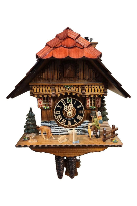 clock pedler & chimney sweeper 1 Day cukoo clock Hoenes