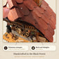 Chimney sweeper comes up from the chimney, red roof shingles | Montag Steins & Clocks
