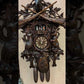 Black Forest Cuckoo Clock – Hunting Style with Deer Head – 8 Day Movement – Automatic Night Shut-Off – Handmade – 60 cm