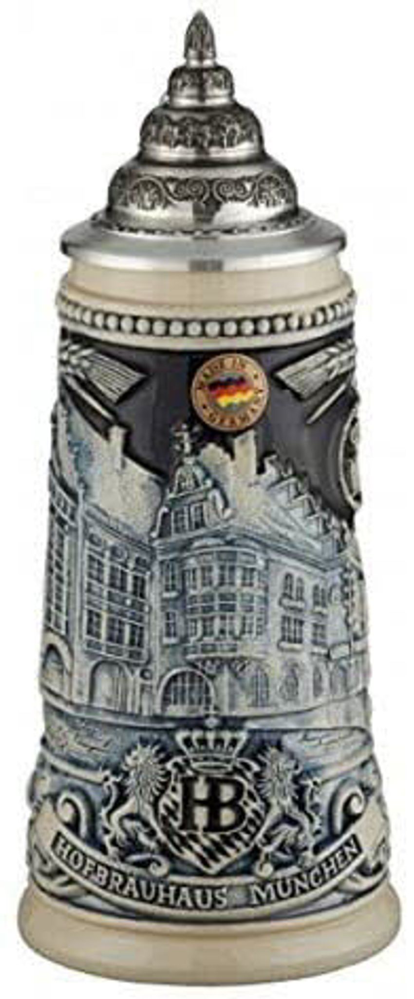 HB beer mug 0,25l blue authentic german beer mug